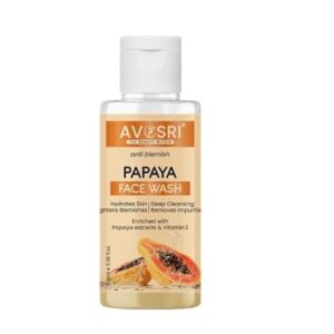 AVOSRI Skin Fruits Spots & Tan Clear Face Wash 100ml Enriched with Papaya & Vitamin C + A | For Healthy Glowing skin | Suitable for All Skin Types (1, Pack of 1)