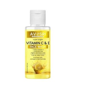 AVOSRI Skin Naturals Bright Complete Vitamin C & E Face Wash - Vitamin C & E Face Wash For Brighter and Glowing Skin - Suitable For all Skin Types 100ml (1, Pack of 1)